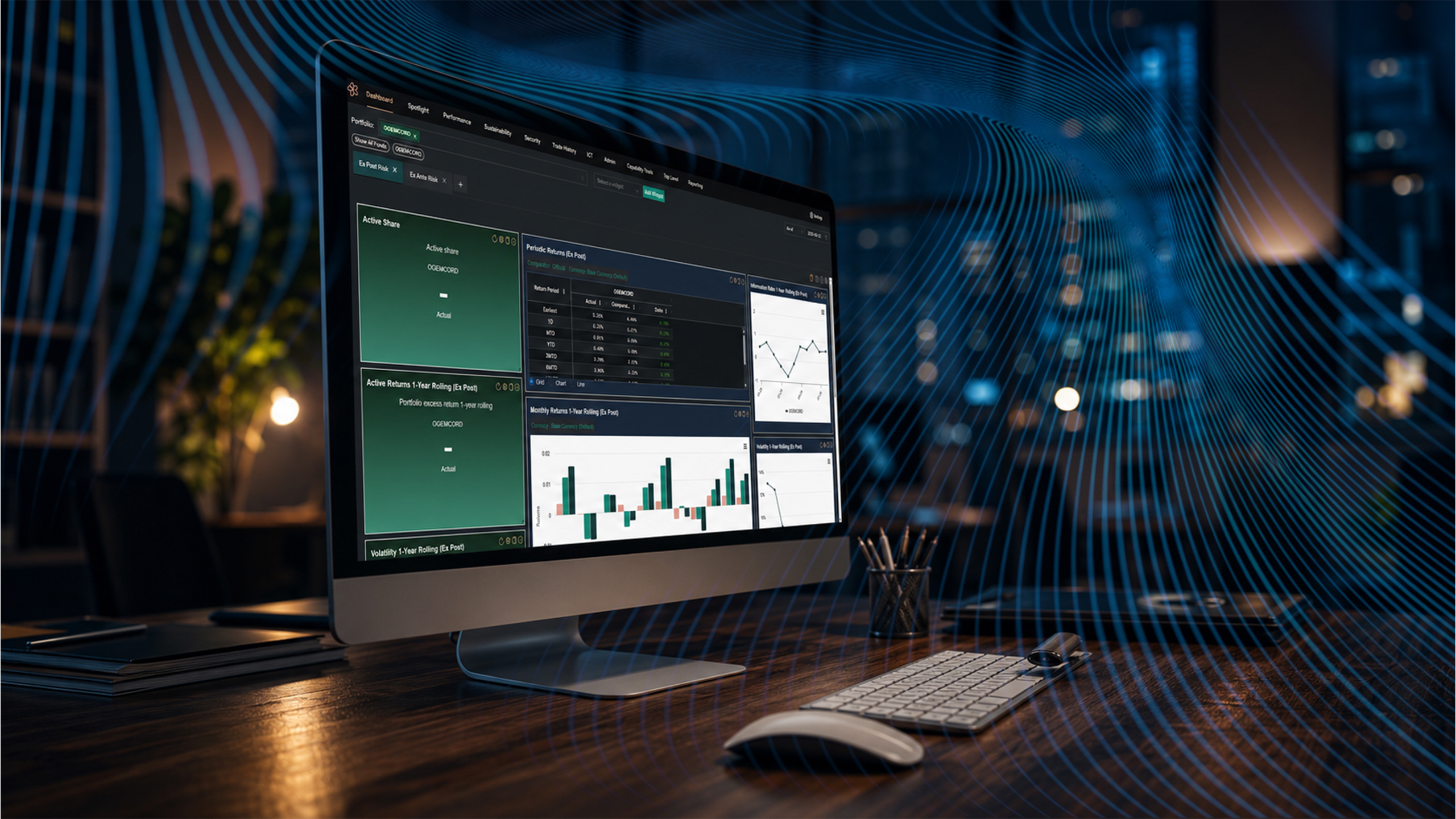 Computer showing Ninety One-Trading-Platform