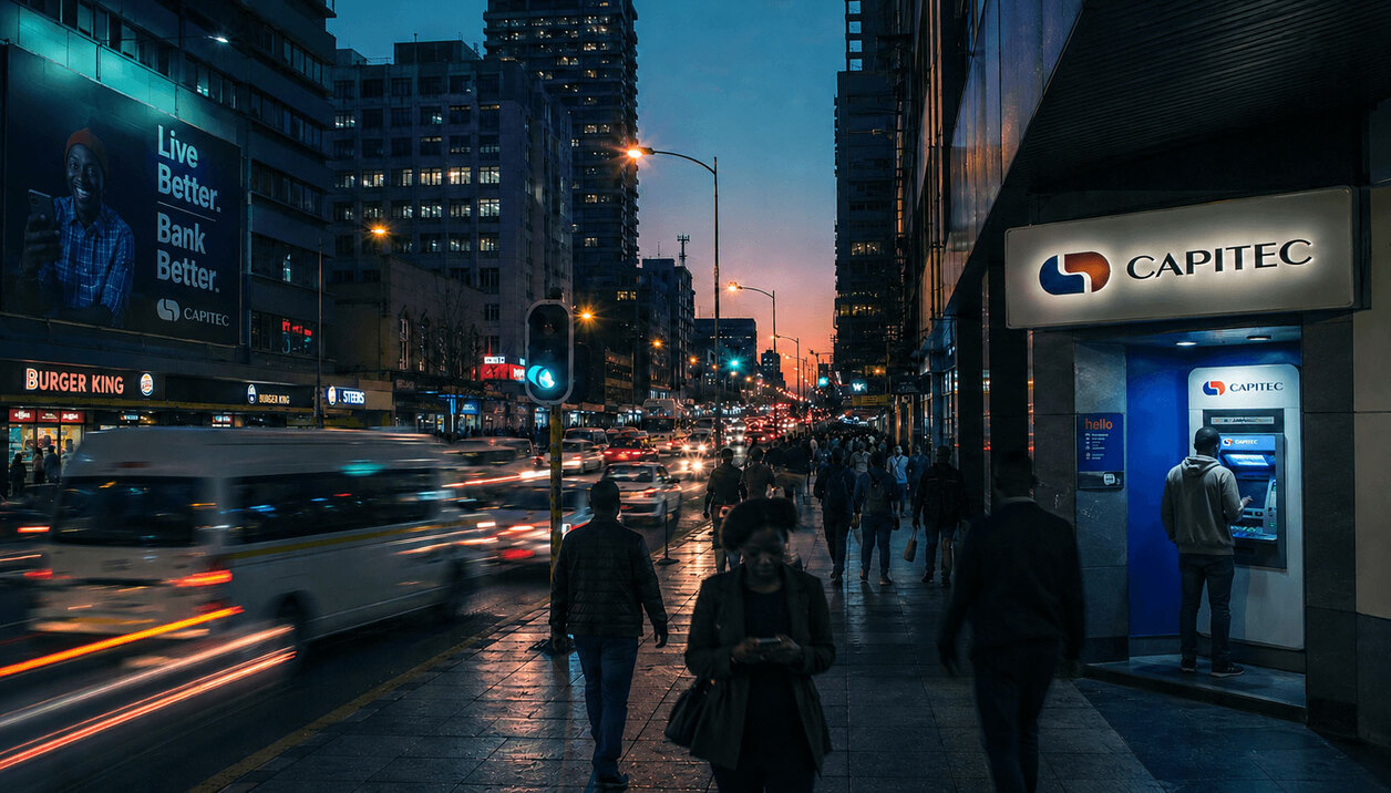 A Capitec ATM on the street